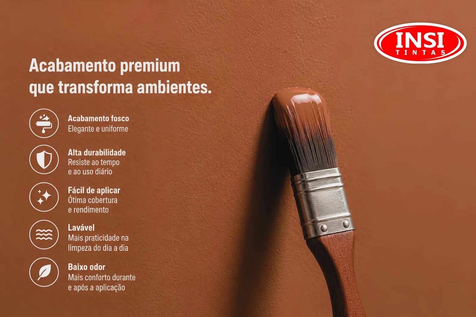 Acabamento premium que transforma ambientes — Insi Tintas