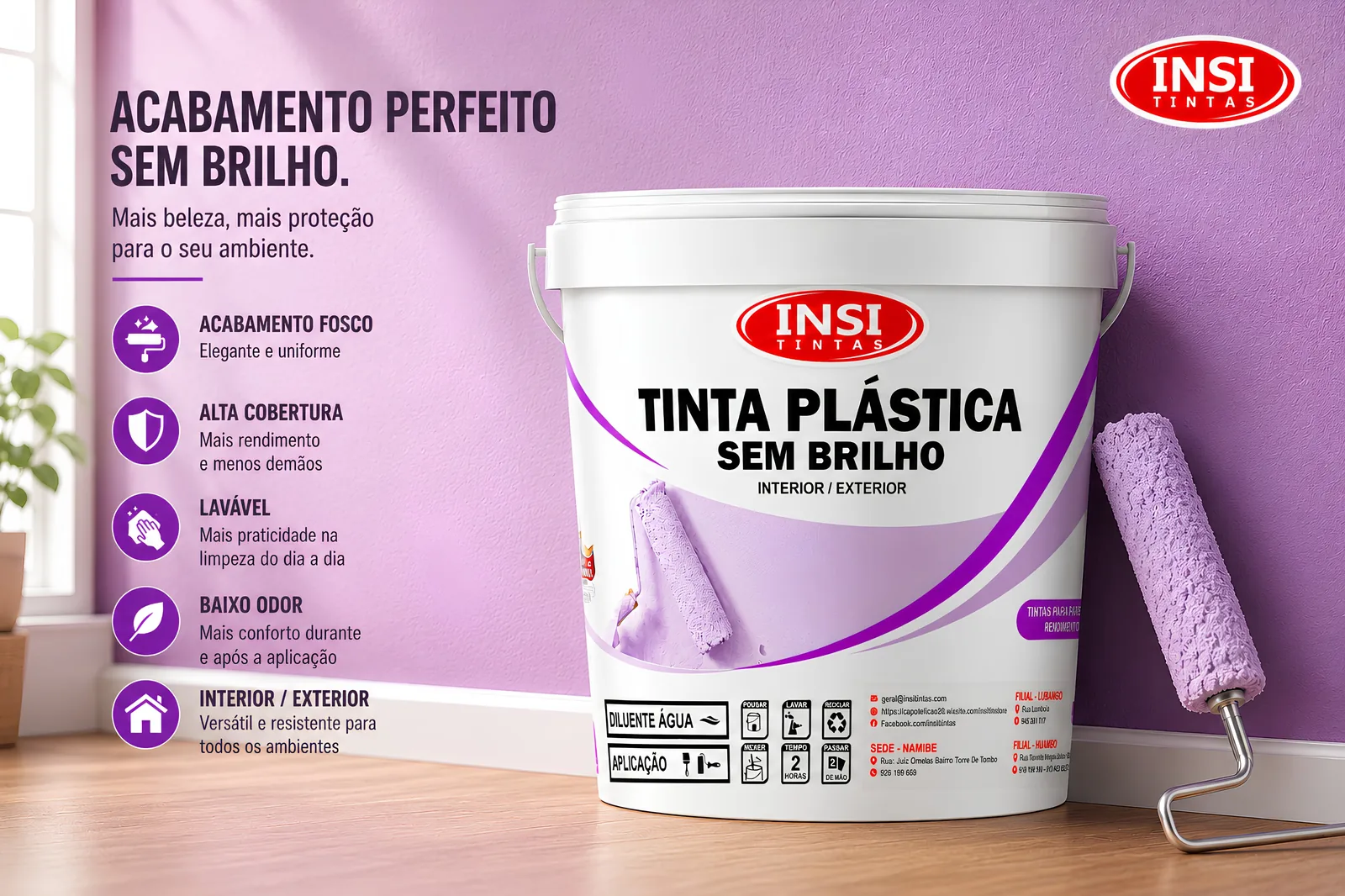 Tinta Plástica Sem Brilho — Acabamento perfeito