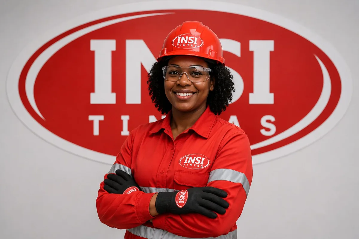 Profissional Insi com equipamento de proteção